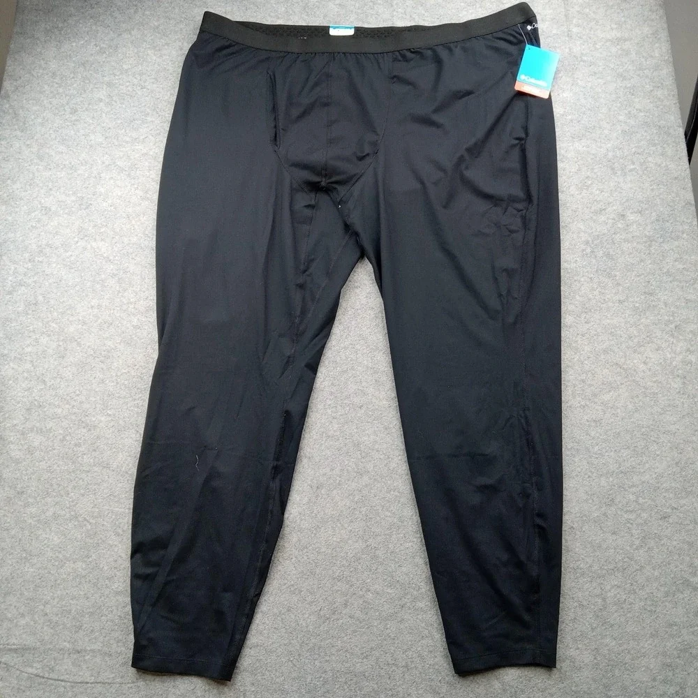 Columbia Underwear Mens 6XL Black Omni-Heat Thermal Stretch Long Johns Tight New